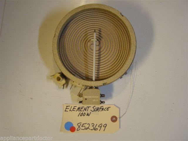 Whirlpool STOVE 8523699 Element, Surface 100 W used part Whirlpool STOVE 8523699 Element, Surface 100 W used part